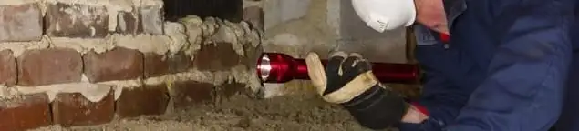 Pest control technician inspecting a crawl space for ant activity and entry points in Seattle, WA