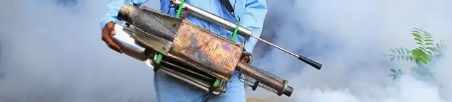 Fumigation technician using a fogger for deep pest treatment in Seattle, WA